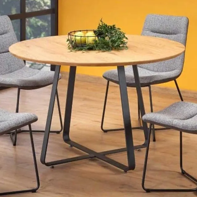 poldimar Ronde eettafel Nole ø120 - bruin/zwart