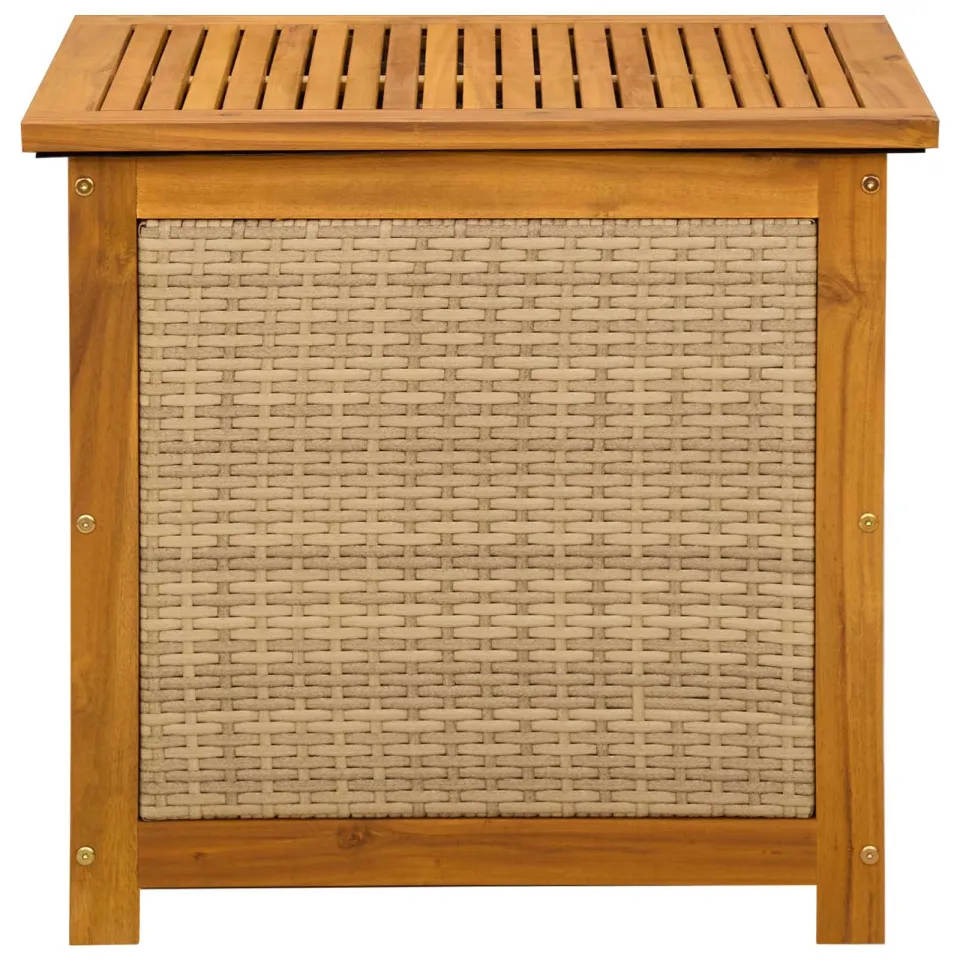 vidaXL Tuinopslagdoos 88 L Massief Acaciahout 60 x 50 x 56 cm Beige, foto 4