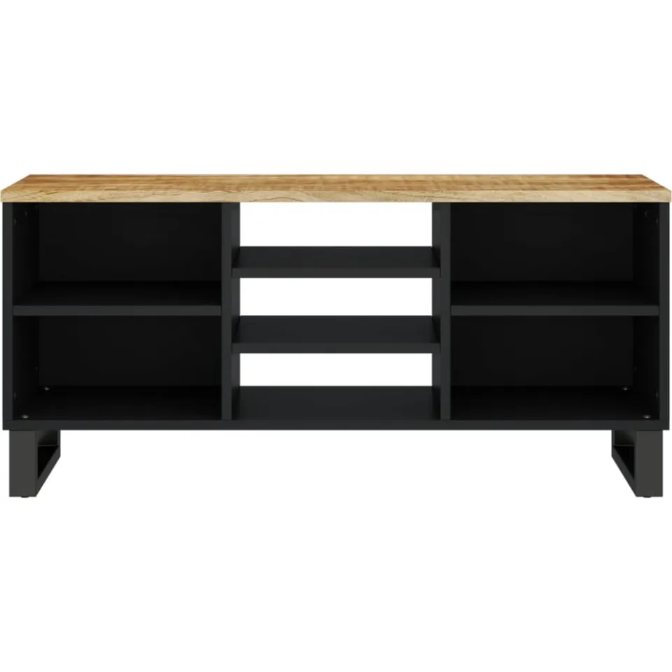 vidaXL Tv-meubel 100x33x46 cm massief mangohout en bewerkt hout Bruin