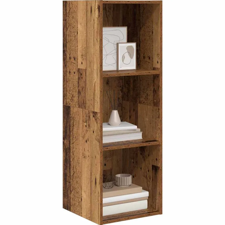 vidaXL Tv-meubelset 37 x 37 x 107 cm Oud Hout Bewerkt hout Bruin