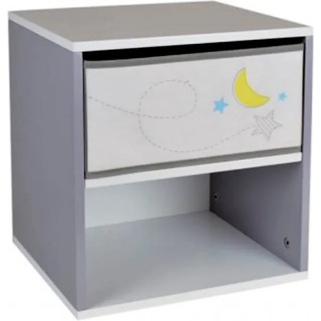 Space Nachtkastje Maan - 36 x 33 x 30 cm - MDF Wit
