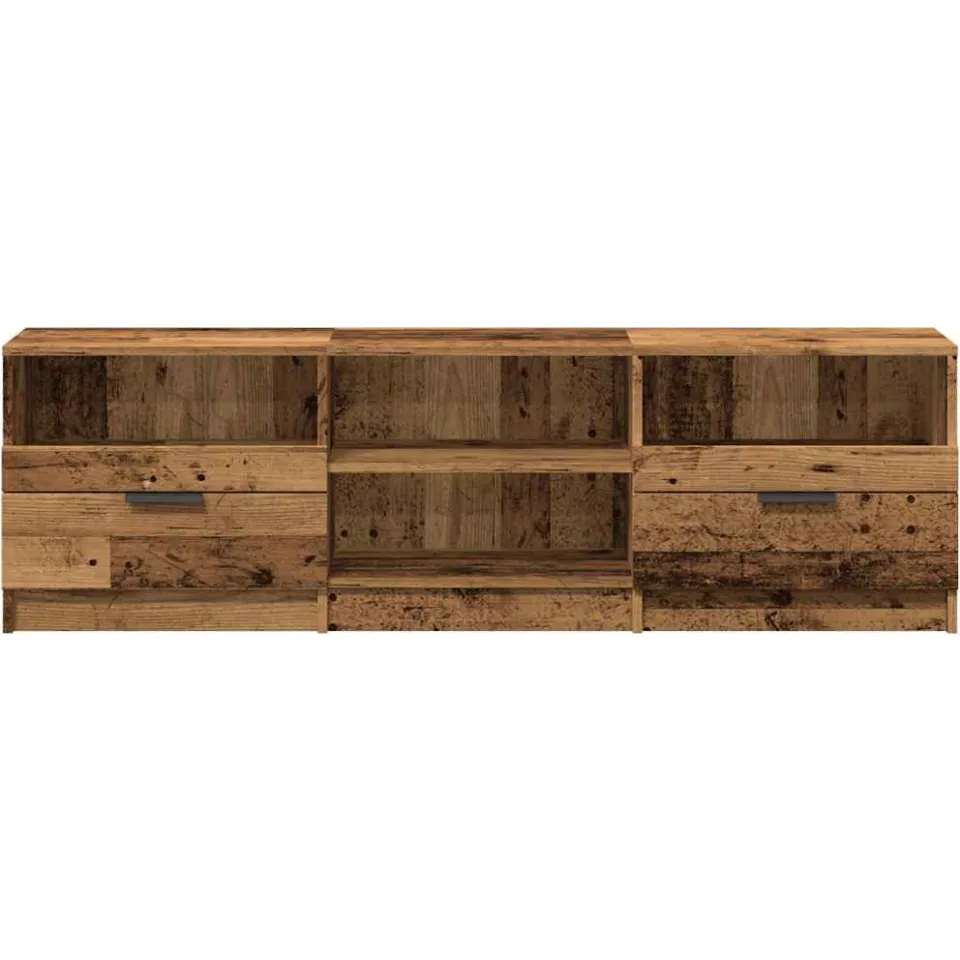 vidaXL Tv-meubel 150x33,5x45 cm bewerkt hout oud houtkleurig bruin, foto 4