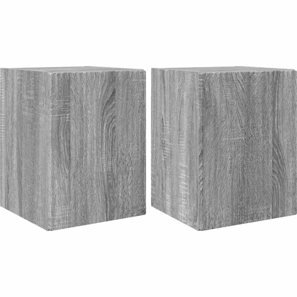 vidaXL TV Wandkast 2 st Grijs Sonoma Bewerkt hout, foto 3