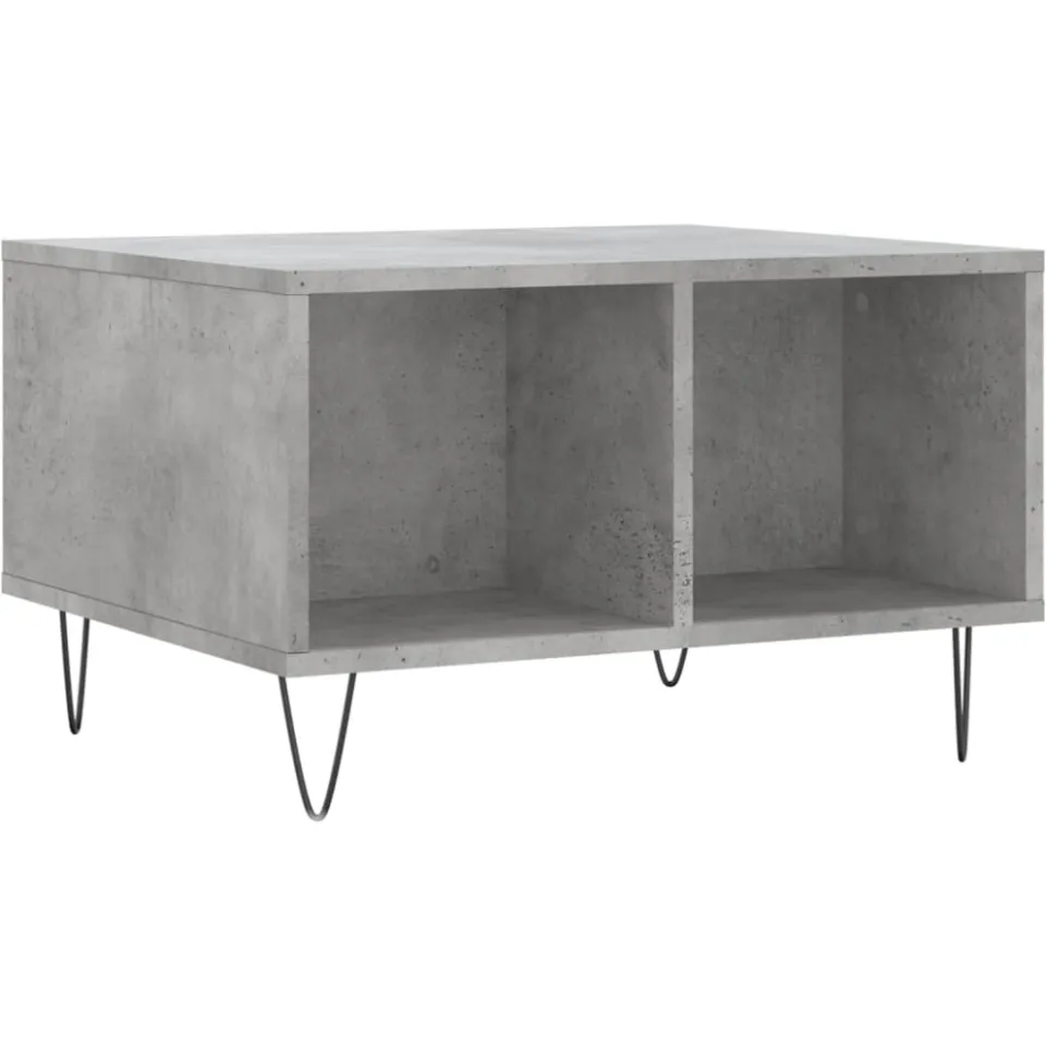 vidaXL Salontafel 60x50x36,5 cm bewerkt hout betongrijs grijs, foto 3