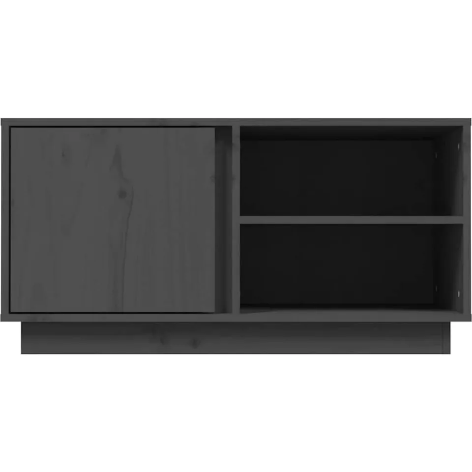 vidaXL Tv-meubel 80x35x40,5 cm massief grenenhout grijs, foto 3