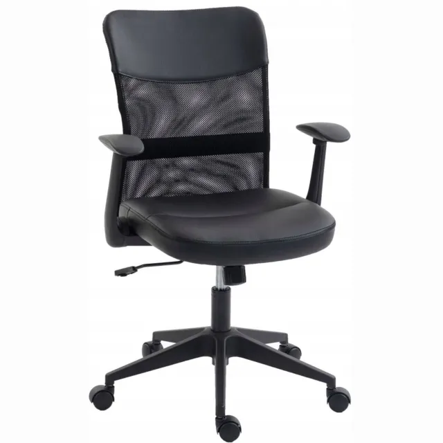Furnitex FB 50-FX Serie - Zwarte Bureaustoel - Mesh Rugleuning - Opklapbare Armleuningen - TILT-mechanisme