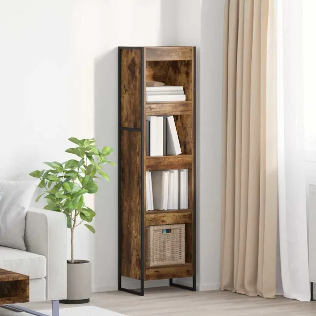 vidaXL Boekenkast 40 x 30 x 155 cm Bewerkt hout Rook Eik Bruin