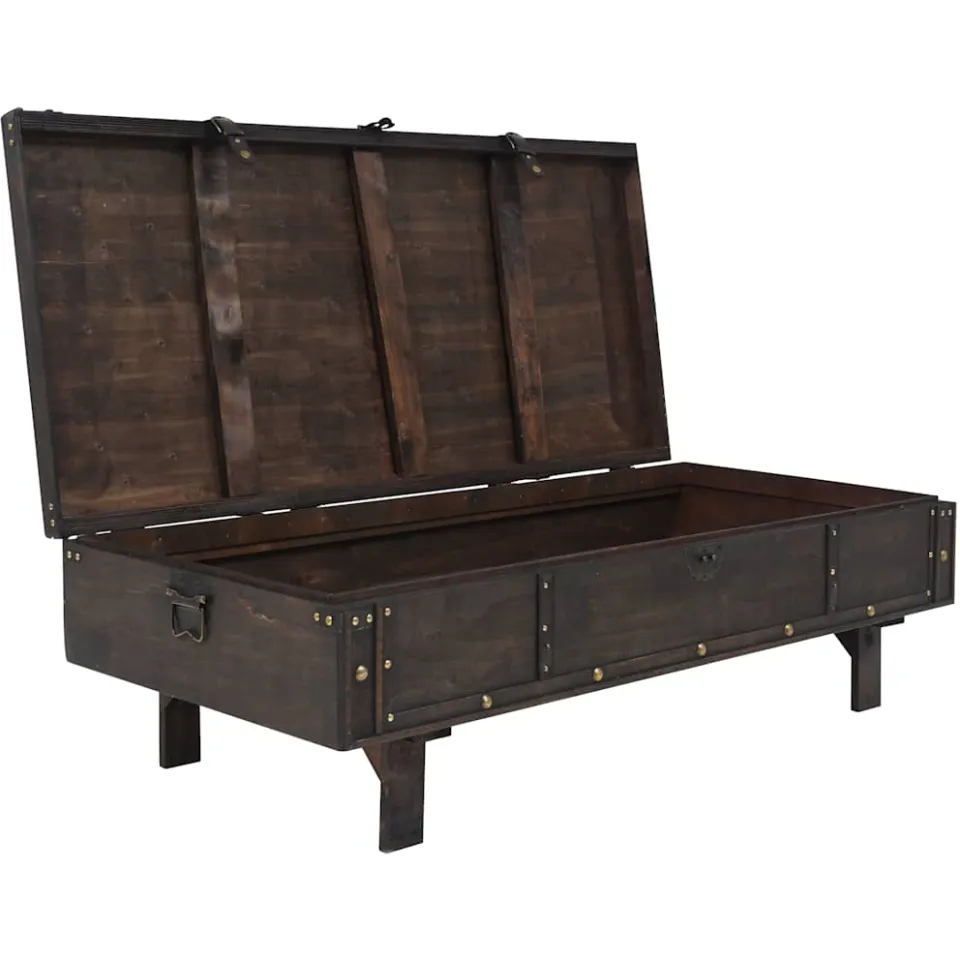 vidaXL Salontafel vintage stijl 120x55x35 cm multiplex bruin, foto 3
