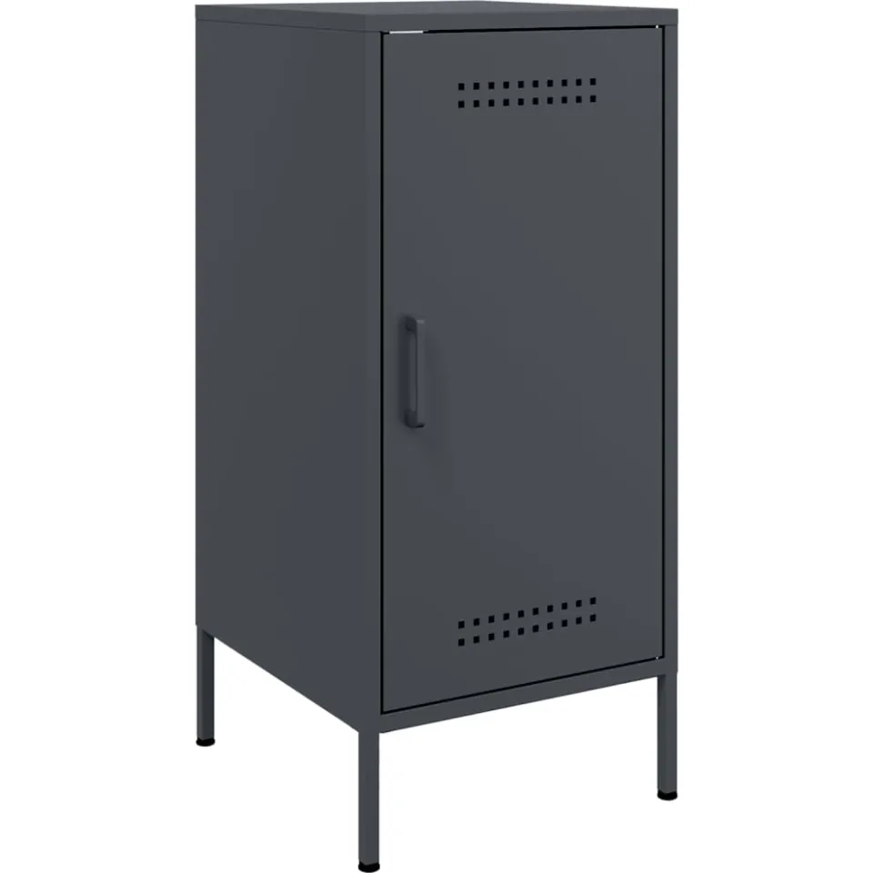 vidaXL Dressoir 36x39x79 cm staal antracietkleurig Anthraciet