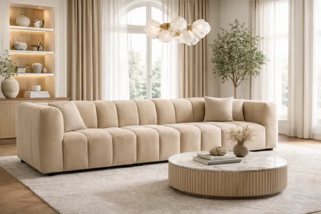 Koningstijl Montero Grande – Koningstijl – Luxe Grote Bank – Royale Design Bank – Ruime Loungebank voor Woonkamer Keuze uit meer dan 30+ kleuren