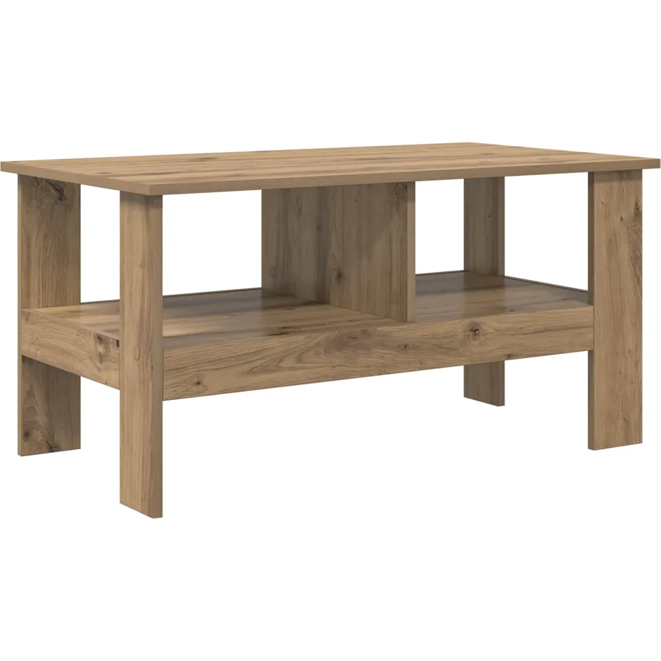 vidaXL Salontafel Artisan Eiken 90 x 50 x 45 cm Bewerkt hout, foto 3