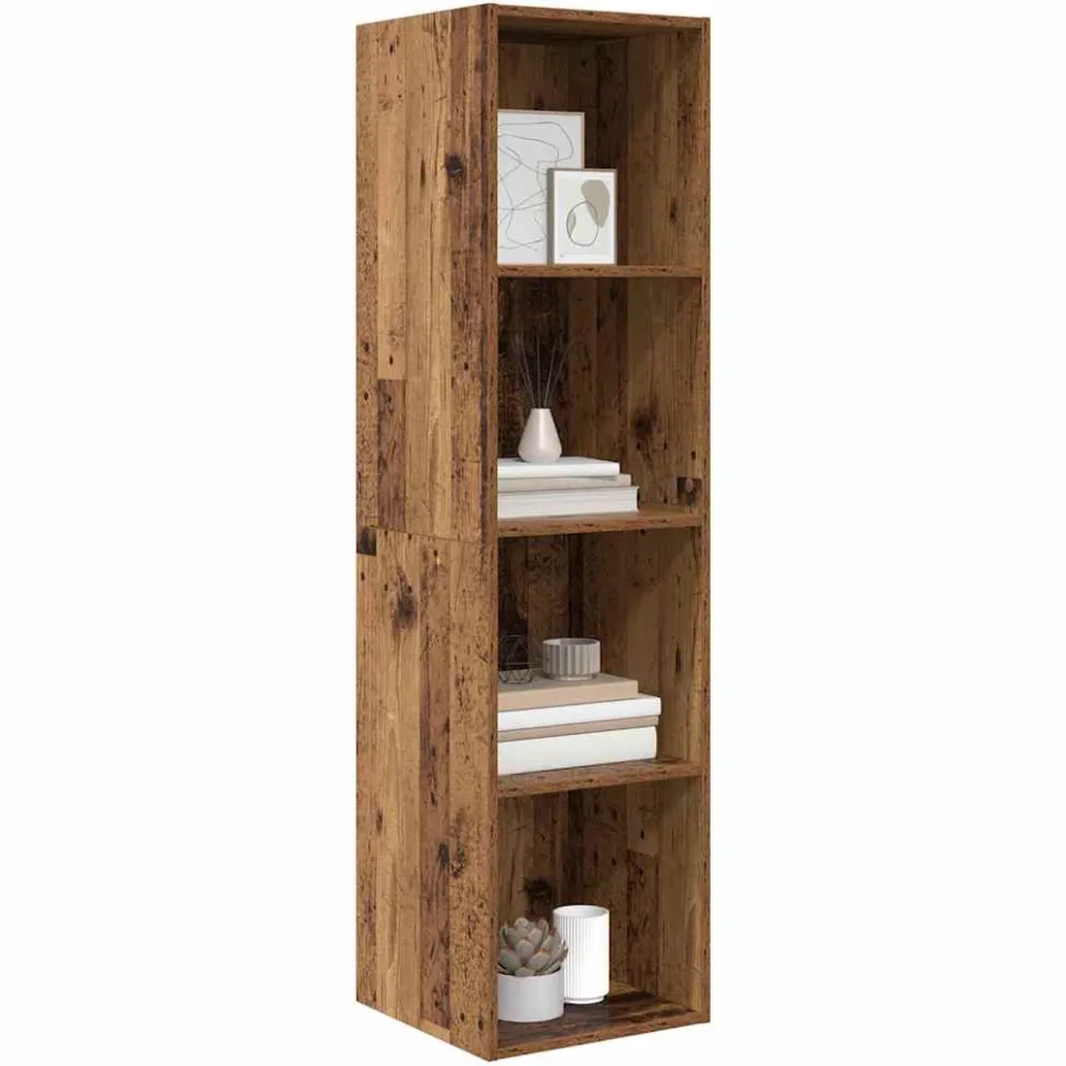 vidaXL Tv-meubelset 37 x 37 x 142,5 cm Oud Hout Bewerkt hout Bruin