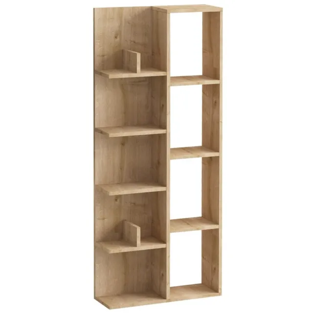 CaliCosy Boekenkast met 4 vakken en 4 legplanken H150 cm – LILY Eiklook