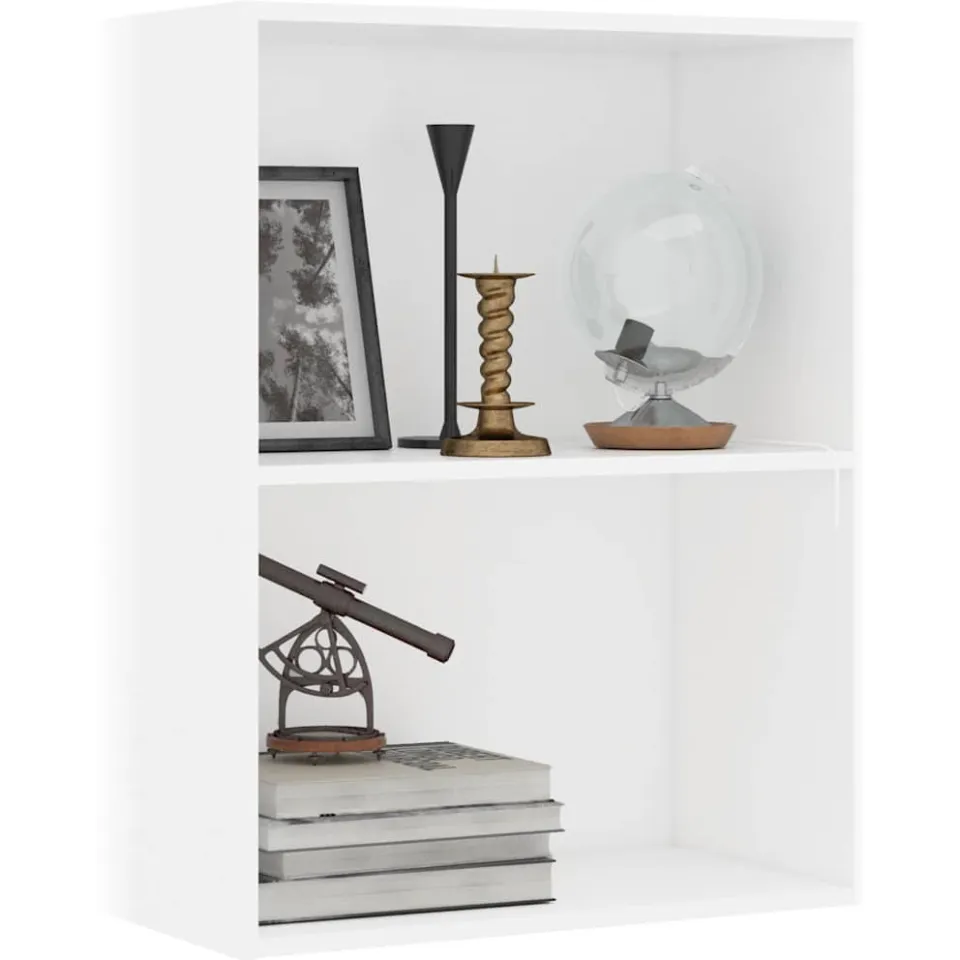 vidaXL Boekenkast 60x30x76,5 cm bewerkt hout wit, foto 3