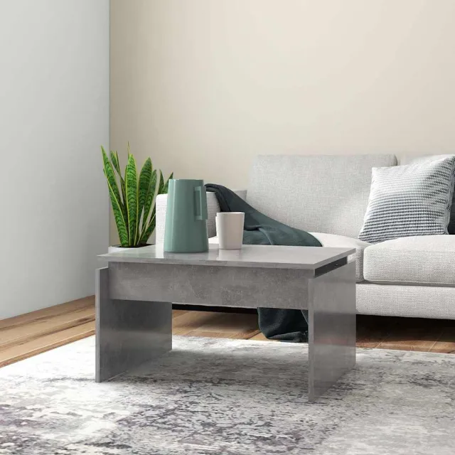 vidaXL Salontafel 68x50x38 cm bewerkt hout betongrijs grijs, foto 2