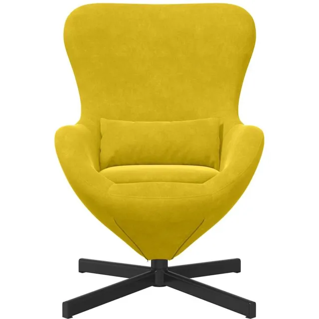 vidaXL Eivormige - stoel - Geel - 63 - x - 73 - x - 90 - cm - Fluweel