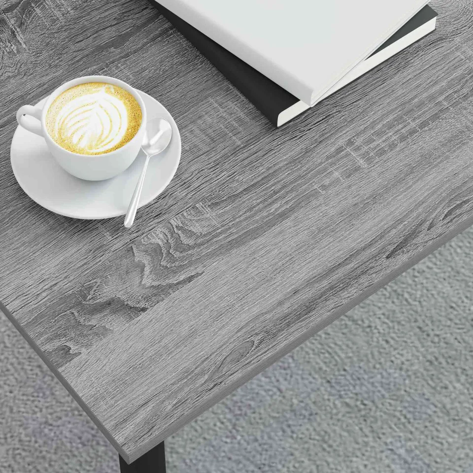 vidaXL Salontafel Grijs Sonoma 100 x 50 x 45 cm Bewerkt hout, foto 4