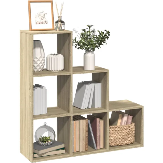 vidaXL Kamerscherm / boekenkast 3-laags 99x29x99 cm hout sonoma eiken
