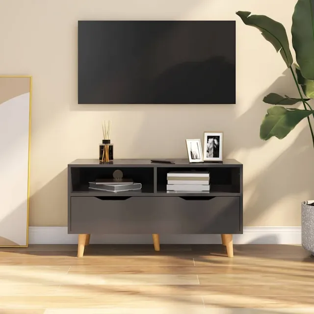 vidaXL Tv-meubel 90x40x48,5 cm bewerkt hout grijs