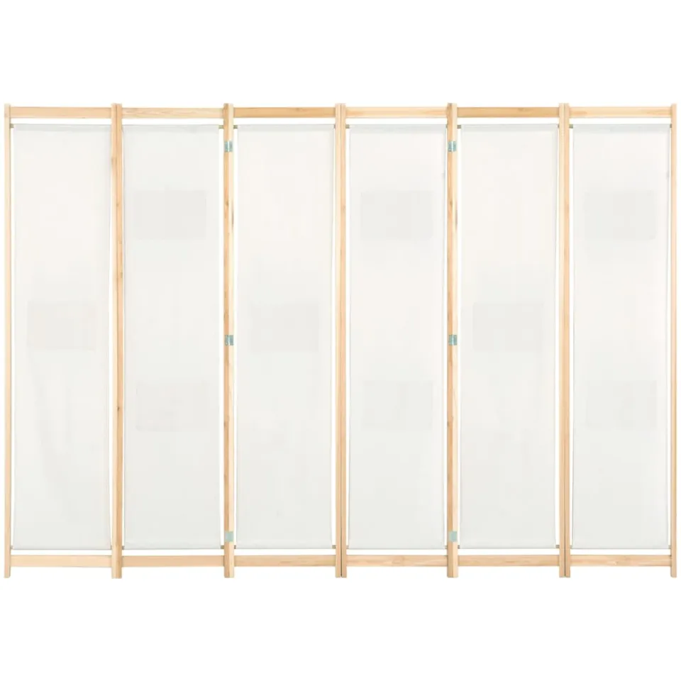 vidaXL Kamerscherm met 6 panelen 240x170x4 cm stof crème