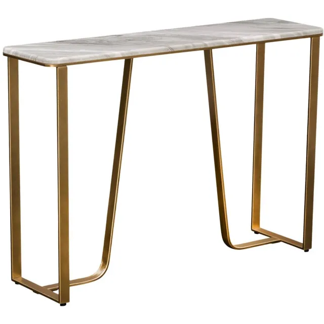 Atmosphera Créateur d'intérieur® Rechthoekige Graphite-consoletafel 32 x 120 cm, verguld Doré