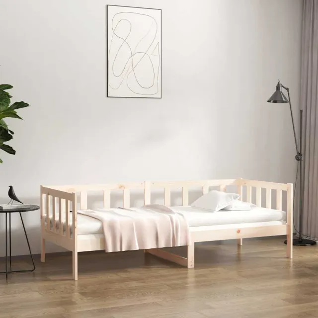 vidaXL Slaapbank zonder matras 90x190 cm massief grenenhout bruin