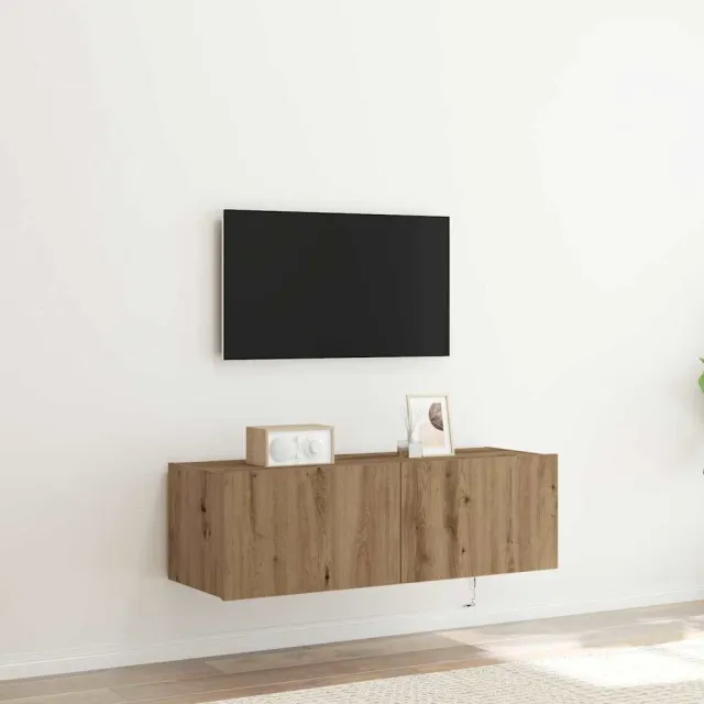 vidaXL TV Wandkast 100 x 35 x 31 cm Artisan Eiken Bewerkt hout, foto 2