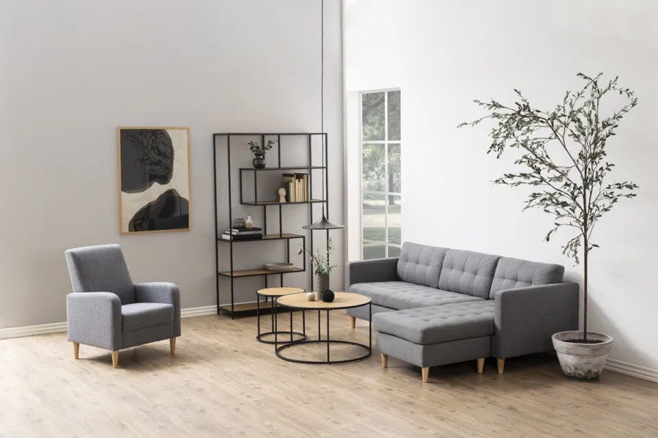Lisomme Vic houten salontafel naturel - Ø 80 cm, foto 5