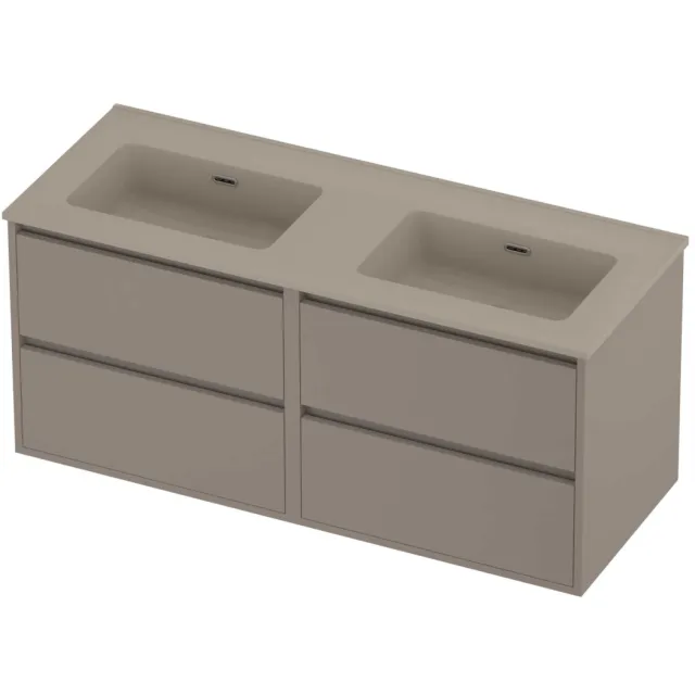 Proline Tribute Badmeubelset Porselein Dubbel 120x46x54 cm Mat Crème Cotton Clay Beige