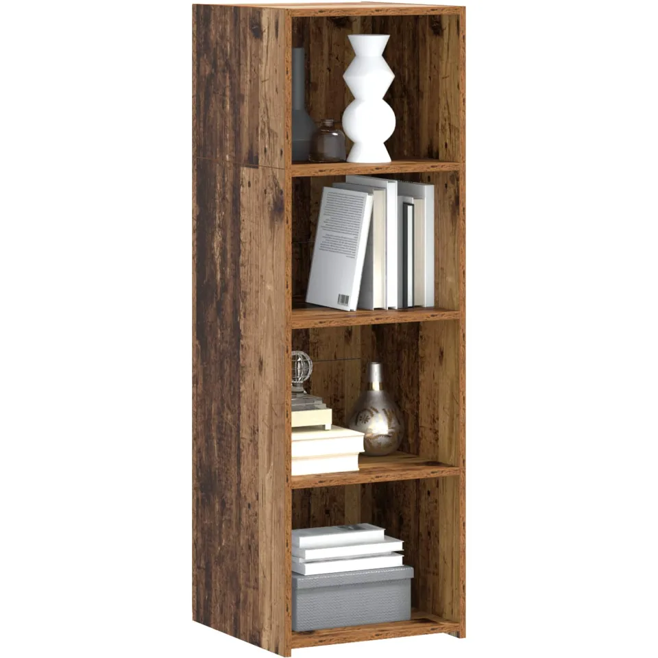 vidaXL Hoge kast Oud hout 40 x 41 x 124 cm Bewerkt hout Bruin