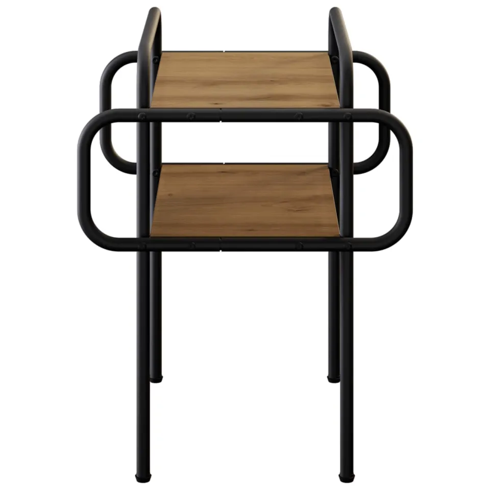vidaXL Salontafel Artisanaal eiken 40 x 40 x 51 cm Bewerkt hout, foto 3