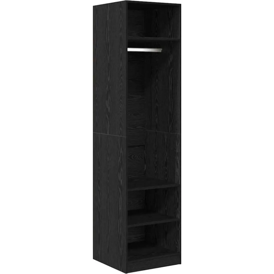 vidaXL Kledingkast Zwart Eiken 50 x 50 x 200 cm Bewerkt hout, foto 3