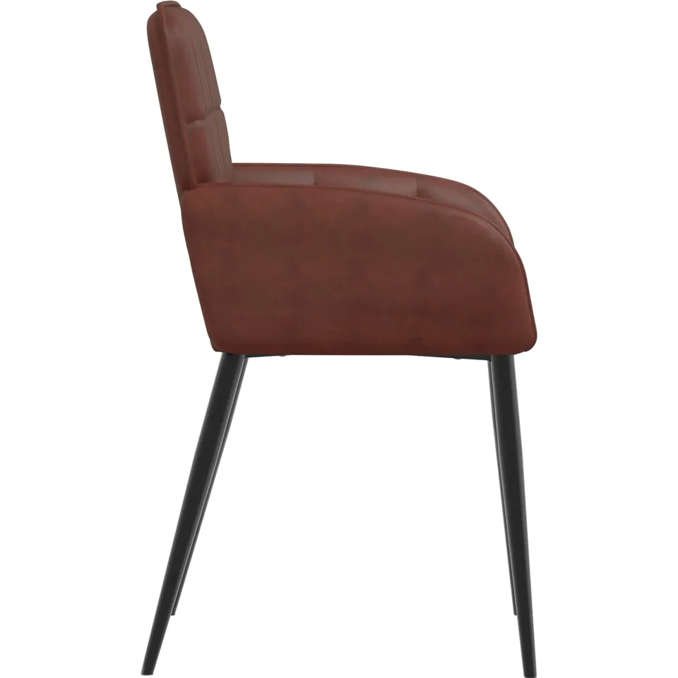 vidaXL Eettafelstoelen 6 st Kunstleer Glanzend Bruin 56,5 x 50 x 85 cm, foto 4