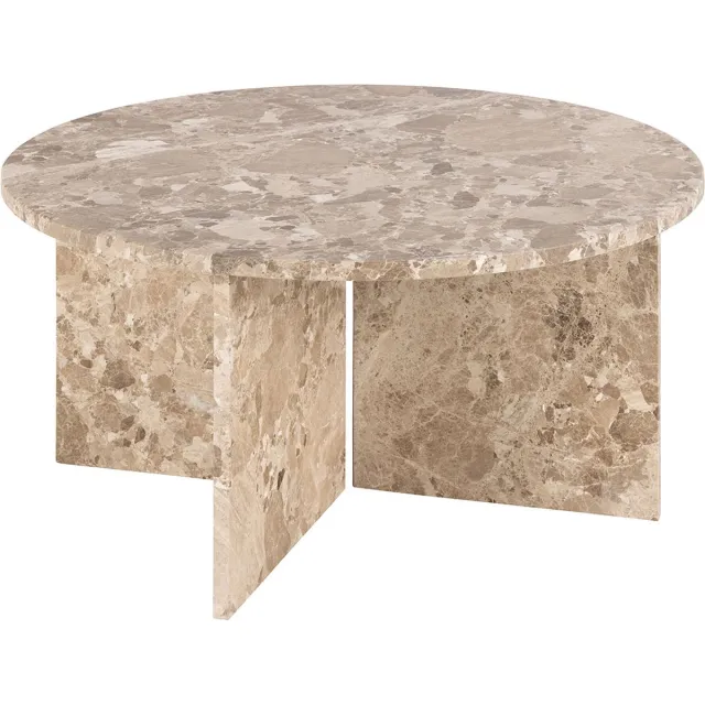 Giga Living Salontafel Zivik - Bruin Marmer - Ø90x42cm