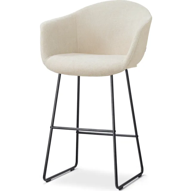 Nolon Nino-Otis barkruk cottonbeige - zwart onderstel - 75 cm