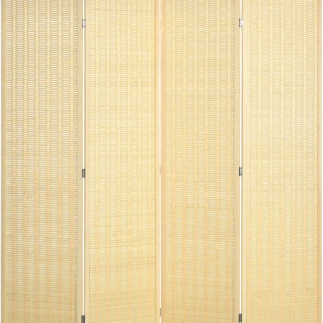 Homcom Kamerscherm - Bamboe - 180x180x1,4 cm - Natuurlijk hout