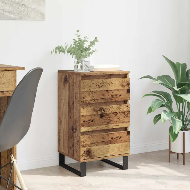 vidaXL Dressoir Oud hout Bewerkt hout bruin, foto 2