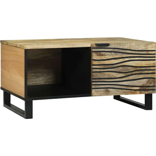 vidaXL Salontafel Naturel 80 x 50 x 40 cm Bewerkt hout Bruin