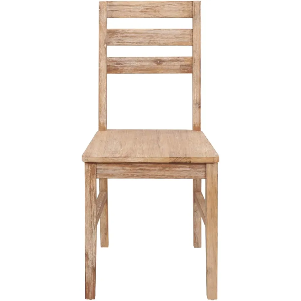 vidaXL Eetkamerstoelen 6 st massief acaciahout bruin, foto 3