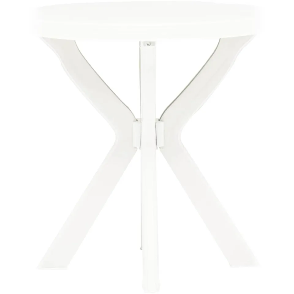 vidaXL Bistrotafel Ø70 cm kunststof wit, foto 2