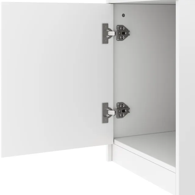 STILVORA Vitrinekast - LED-Verlichting Met App-Bediening - Ruimtebesparende Hoekkast Voor Woonkamer - Spaanplaat - 40x40x160 Cm - Wit