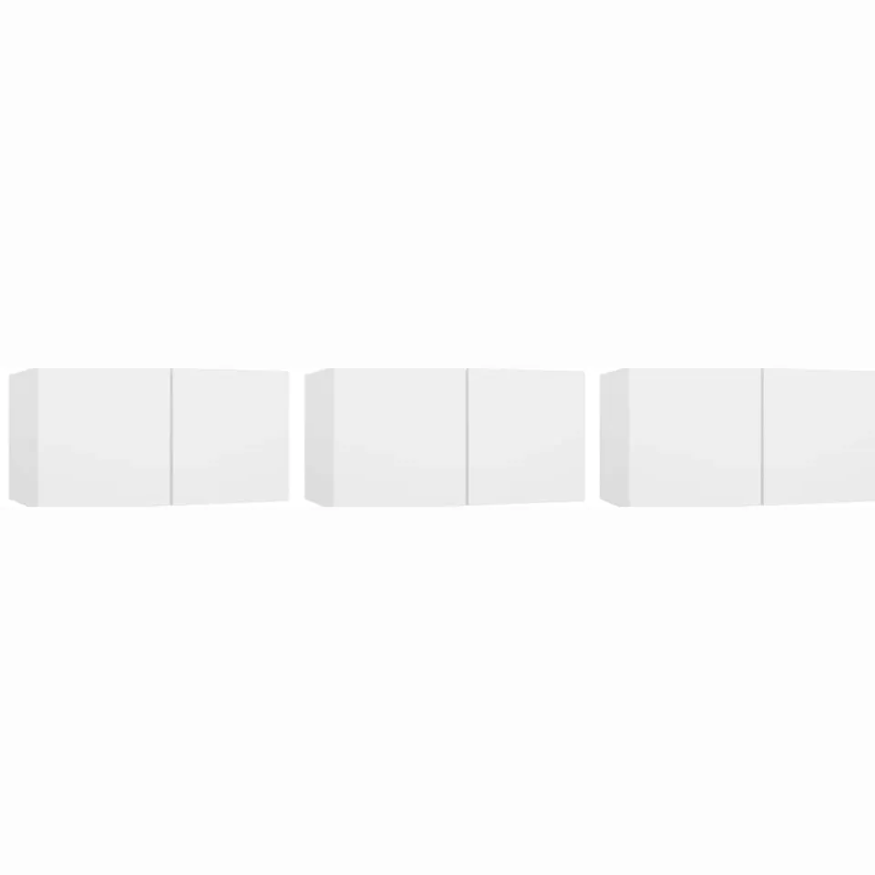 vidaXL TV-hangkasten 3 st 60x30x30 cm wit, foto 3