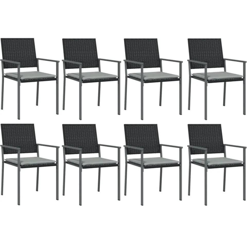 vidaXL 9-delige Tuinset met kussens poly rattan en staal, foto 3