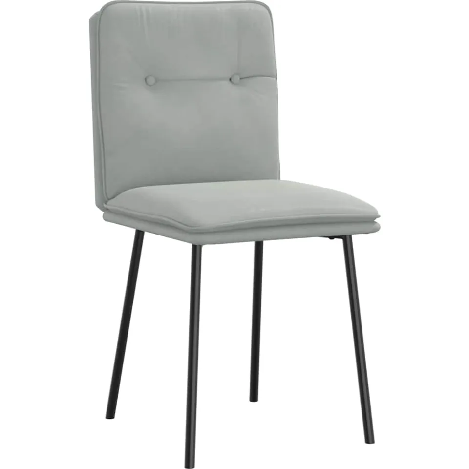 vidaXL Eetkamerstoelen 4 st fluweel lichtgrijs