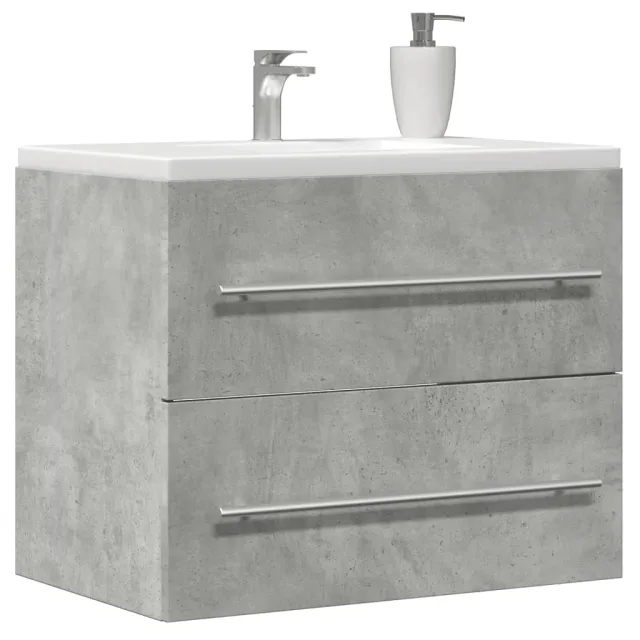 vidaXL Wastafelkast 60x38,5x48 cm spaanplaat betongrijs