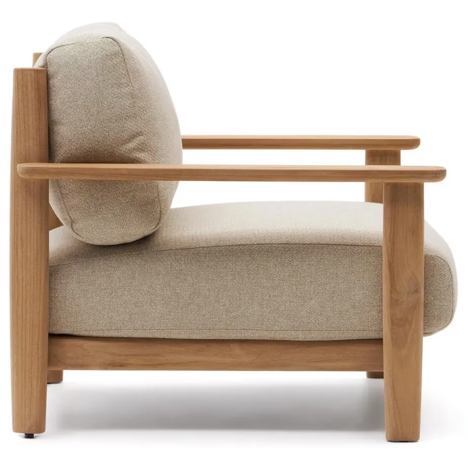 Kave Home Tirant fauteuil teakhout teak, foto 3
