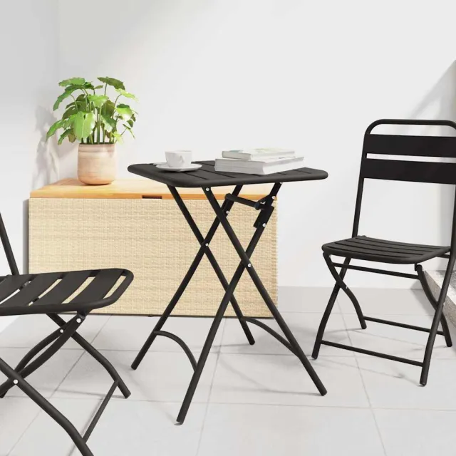 vidaXL Bistrotafel Antraciet 55 x 55 x 72,5 cm Poedercoating staal Anthraciet
