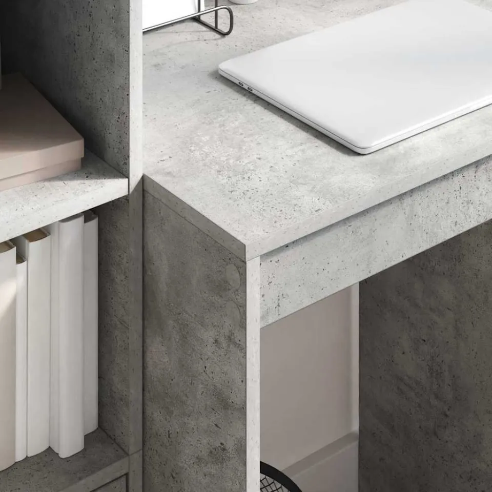 vidaXL Bureau Beton Grijs 60 x 50 x 76 cm, foto 4
