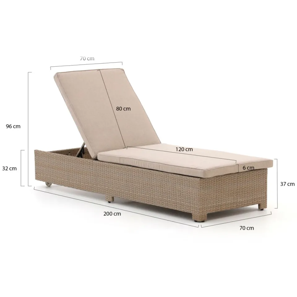 Forza Furniture Forza Cecita ligbed met wiel taupe, foto 2