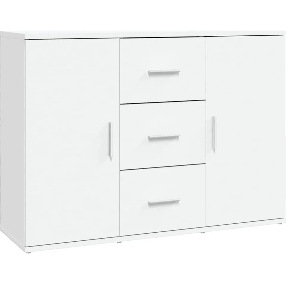 vidaXL Dressoir 91x29,5x65 cm bewerkt hout wit